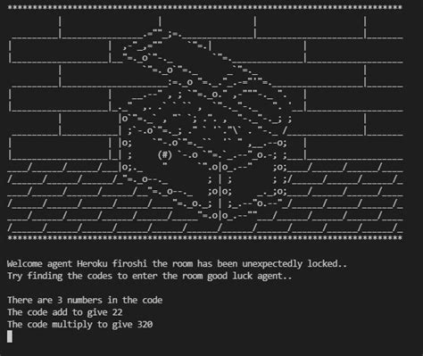 This is a 2 player game where the goal is to attack and defeat the other player&39;s character. . Ascii art treasure island